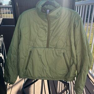 Lululemon Athletica Quilted Pullover Jacket-lime green, sz 8